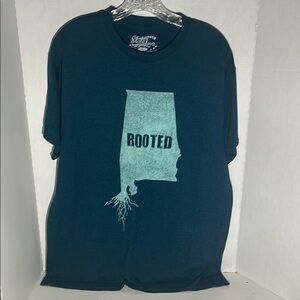 Men's Blue 'Rooted' Short Sleeve Tee